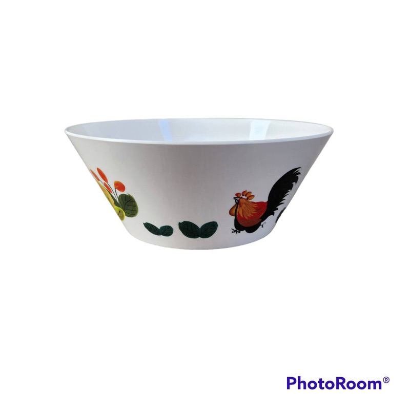 ชามผสมเมลามีนกว้าง9.5นิ้ว สูง4.25นิ้ว ลายไก่ ตราThai ware (1ใบ)