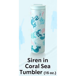 Siren in Coral Sea Tumbler 16oz Starbucks Thailand