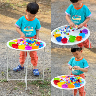 Sensory play tray ถาดกิจกรรมอเนกประสงค์พร้อมขาตั้ง