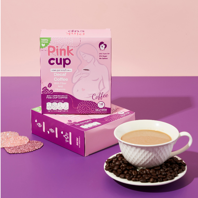 Pink Cup กาแฟไร้คาเฟอีน (Decaf Coffee) กาแฟสำหรับแม่ท้อง แม่ให้นม สูตรแพทย์