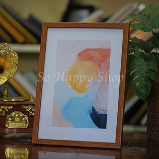 กรอบรูป ใส่รูปภาพขนาด 4x6 นิ้ว และ ขนาด A4 (21x29.70 cm) สีไม้วินเทจหลายหลายสี