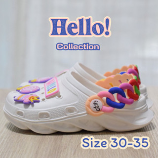 รองเท้าหัวโตเด็ก CUFFY HELLO 30-35 รองเท้าเด็กผู้หญิง รอเท้าหัวโตเด็กผู้หญิง รองเท้าแฟชั่นเด็กผู้หญิง รองเท้าหัวโตเด็กผญ