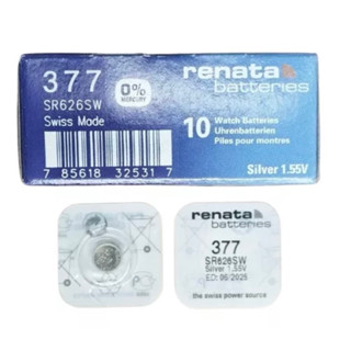 ถ่านRenata 377/SR626SW 1.55V 1 กล่องบรรจุ 10 ก้อน