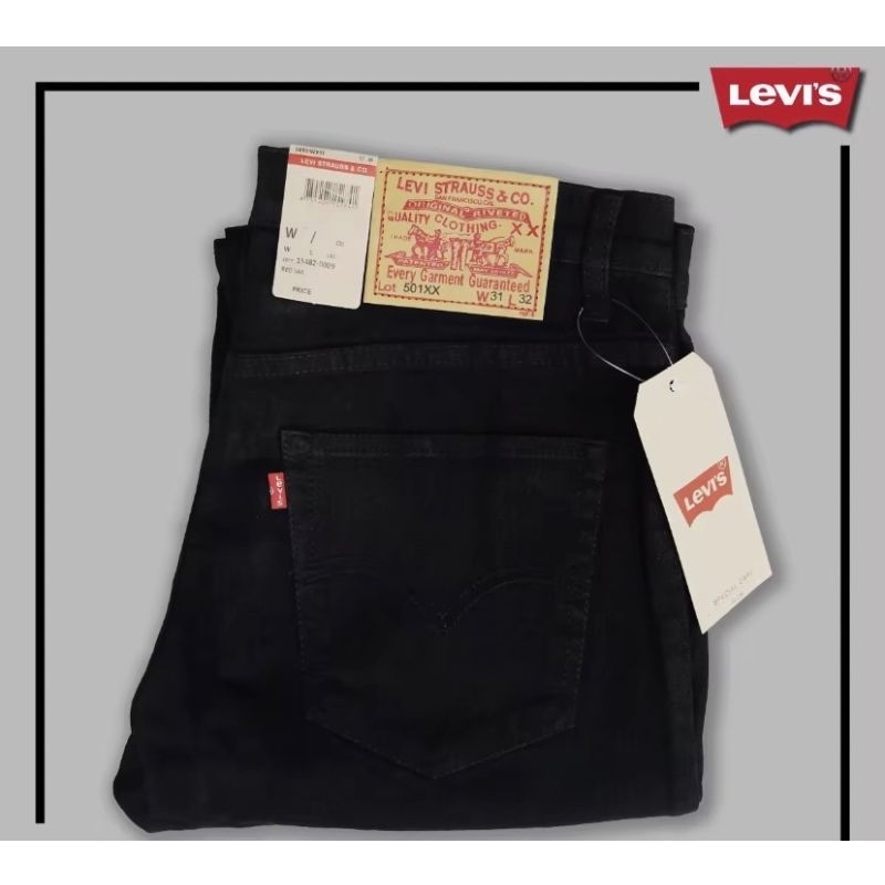 กางเกงยีนส์Levi's501 Superblack ทรงกระบอกเล็ก