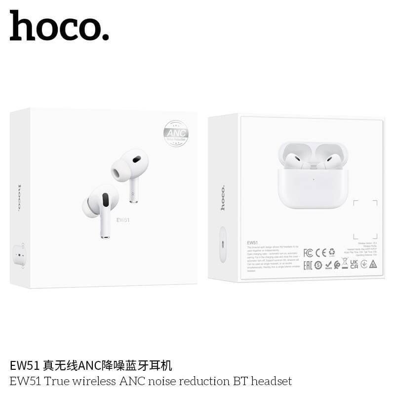 Hoco EW51 หูฟังบลูทูธไร้สาย สายรุ่นให่มล่าสุด ตัดเสียงรบกวนได้ สามารถรองรับ wirelesscharger..