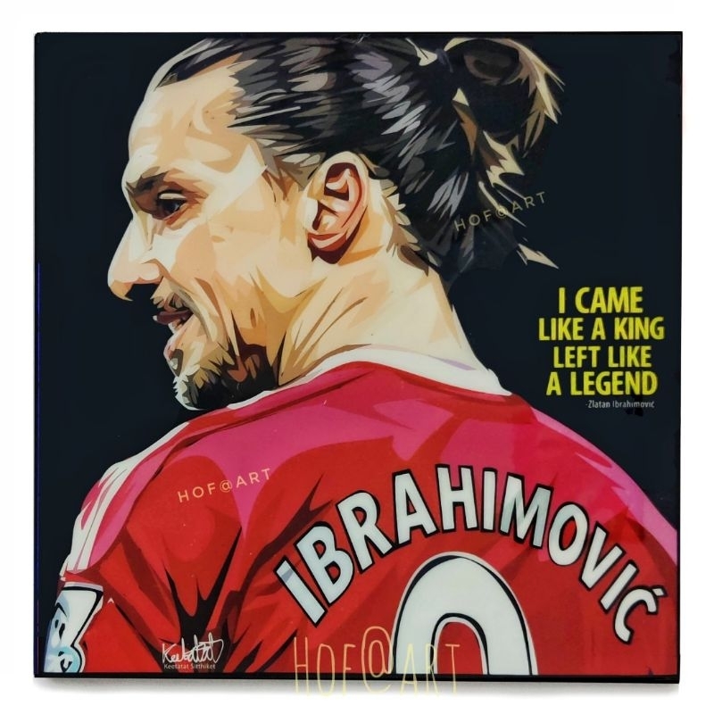 Zlatan Ibrahimovic #2 ซลาตัน อิบราฮิโมวิช แมนยู Manchester รูปภาพ​ติด​ผนัง​ pop art ฟุตบอล​ กรอบรูป​​ ของขวัญ รูปภาพ