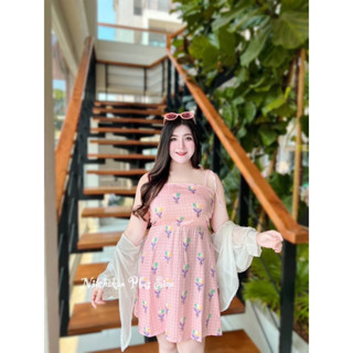 🔥Plussize🔥เดรสคนอ้วน🔥 L 40-46    XL 48-56