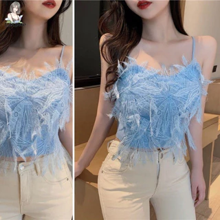 เสื้อสายเดี่ยว เซ็กซี่ เสื้อสายเดี่ยวครอป ยอดนิยมในหมู่วัยรุ่น 💥พร้อมส่งจากไทย💥 L23130