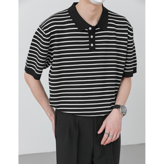 PAPA.XQ SOLA STRIPED KNIT POLO 🧬( NEW! เสื้อโปโลลายทางเข้าใหม่ พร้อมส่ง )