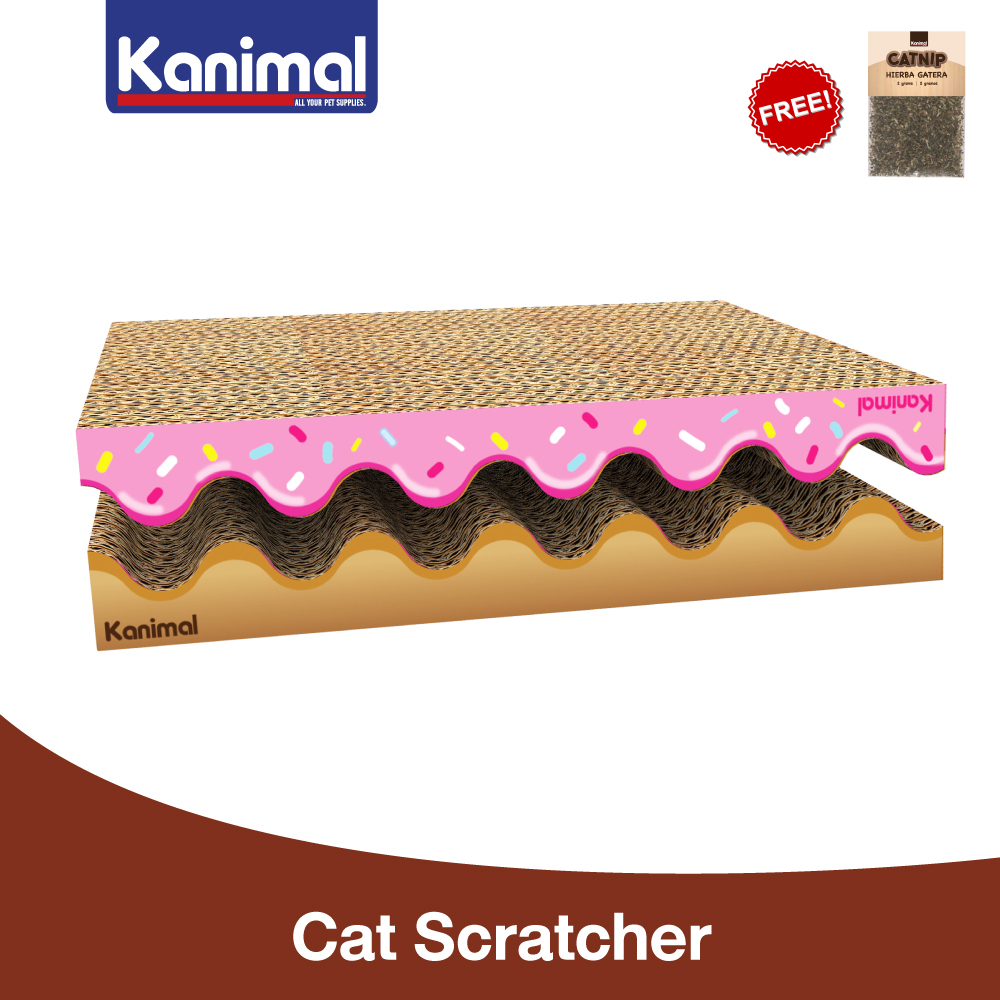 [88165] Kanimal Cat Toy ของเล่นแมว ที่ลับเล็บแมว รุ่น Duo Scratch แยกชิ้นได้ สำหรับแมว Size L 42x7x10 ซม. แถมฟรี! Catnip