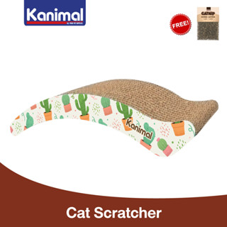 Kanimal Cat Toy ของเล่นแมว ที่ลับเล็บแมว รุ่นบูมเมอแรง สำหรับแมวทุกสายพันธุ์ Size M ขนาด 43x20x9 ซม. แถมฟรี! Catnip