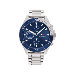 TOMMY HILFIGER Larson รุ่น TH1791917 นาฬิกาข้อมือผู้ชาย สายสแตนเลส Silver/Blue หน้าปัด 46 มม.