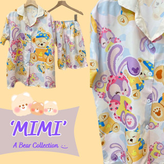 [มีโค้ดลด] Naptime ชุดนอนน่ารักลายหมี เสื้อ+กางเกง รุ่น "MiMi" ผ้าไหมอิตาลีนุ่มใส่สบาย