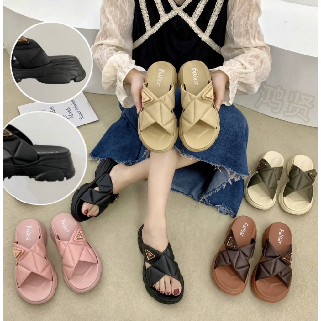 Falisar รองเท้าแฟชั่นแบบสวม รองเท้ารุ่น EVA 8079