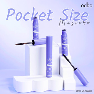 Odbo Pocket size mascara OD9000 4g. ขนตางอนงาม มีวอลลุ่ม ปัดง่าย ขนาดพกพา