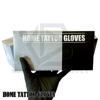 แหล่งขายและราคาHome Tattoo Gloves ถุงมือสีดำ ถุงมือยาง Black Latex Gloves แพ็ค 50 ชิ้น สีดำ ไม่มีแป้ง ถุงมือดำเอนกถุงประสงคอาจถูกใจคุณ