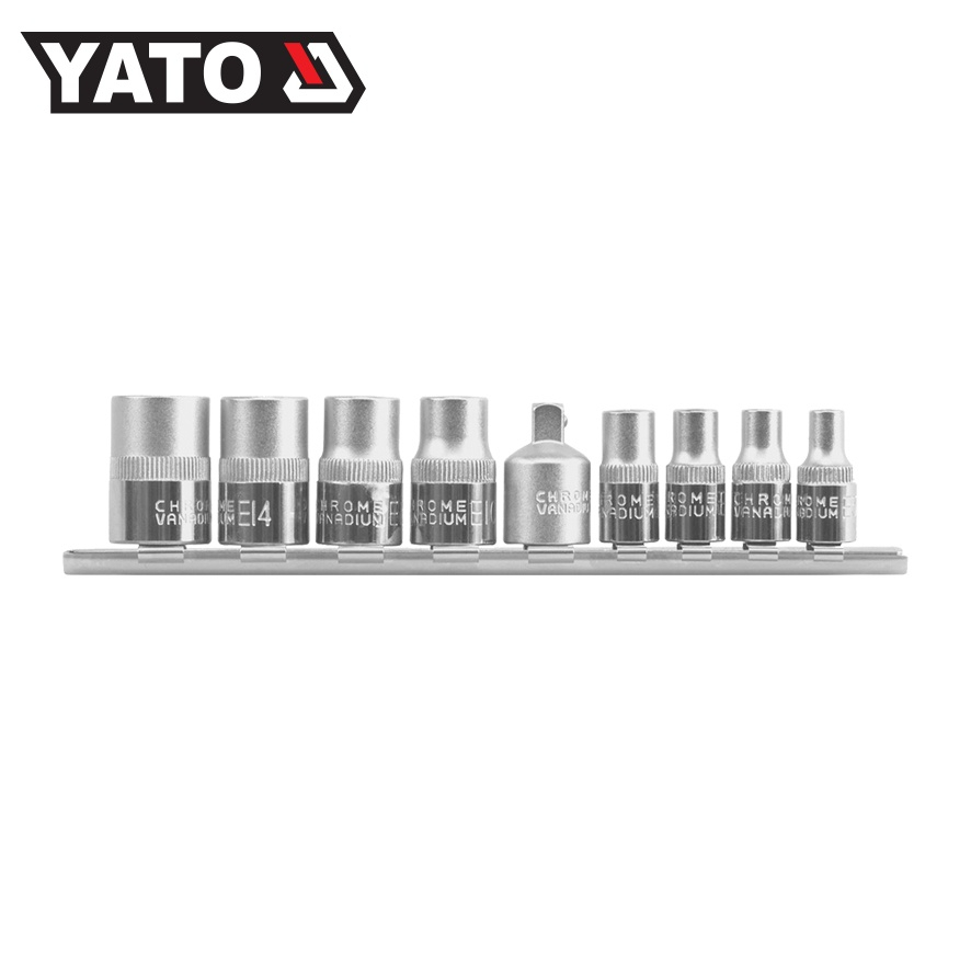 (มีใบกำกับภาษี)  YATO YT-0520 ชุดลูกบล็อกท็อกซ์ E 1/4″ & 3/8″ 9 ตัวชุด (E5 – E16)