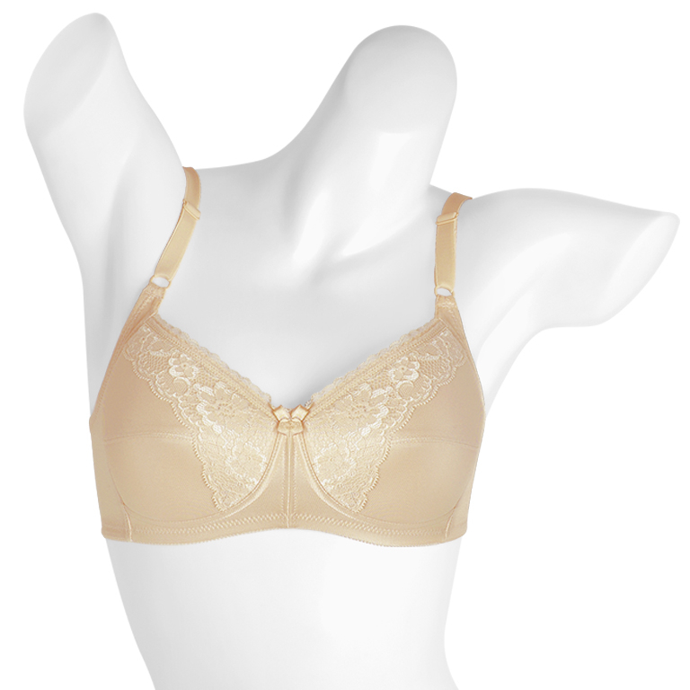 ชุดชั้นใน เอฟฟิน 154005 เสื้อในเสริมฟองน้ำ (ไม่มีโครง) Wireless Padded Lace Bra helps increasing your bust size apperanc