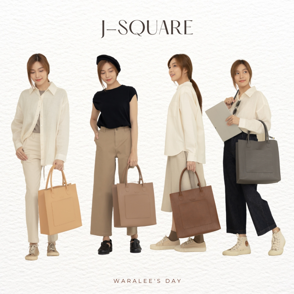 Waralee’s Day – J-Square กระเป๋าถือใส่ A4 ไปเรียน ไปทำงาน (5สี)