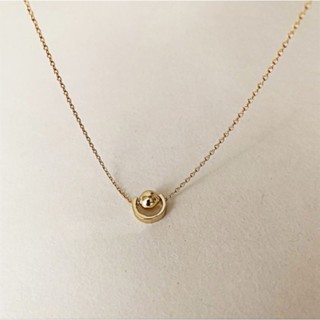 𝐋𝐀𝐃𝐘.𝐋𝐔𝐗𝐔𝐑𝐘 - 14K Gold spin ball Necklace [Silver925]สร้อยคอเงินแท้ชุบทอง14K👑