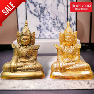 MOL[99]พระมหามัยมุนี (มะฮาเมียะมุนี) สีปิดทอง/ทองเก่า ขนาดหน้าตัก5นิ้ว สูง26 ซม. เนื้อเรซิ่นพรีเมี่ยม