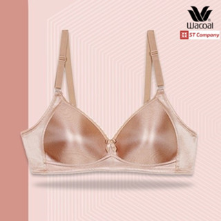 Wacoal Basic Bra สีน้ำตาล (Brown) รุ่น WB9M36 ไม่มีโครง ไม่เสริมฟองน้ำ ไร้โครง เก็บทรงดี ตะขอ 2 แถว ชุดชั้นใน วาโก้ ชั้น