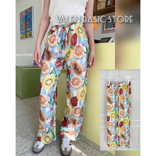 VALEN BASIC STORE 🍋🍉🥝กางเกงเอวยืดลายผลไม้