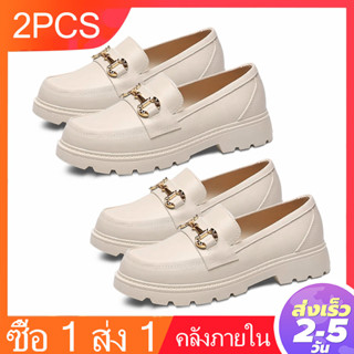 (Hot Sale) ซื้อ 1 แถม 1 รองเท้าสวมหุ้มส้น วัสดุทำจากยางอย่างดี รองเท้าวิลเทจ