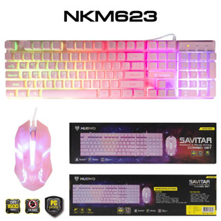 NUBWO ชุดไฟทะลุอักษร Keyboard+mouse combo set SAVITAR NKM 623 สวยมาก