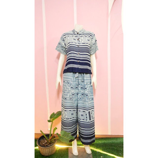 เสื้อคอจีนแขนสั้น ผ้าสาลู2 ชั้นสวยๆจ้าฟรีไซส์