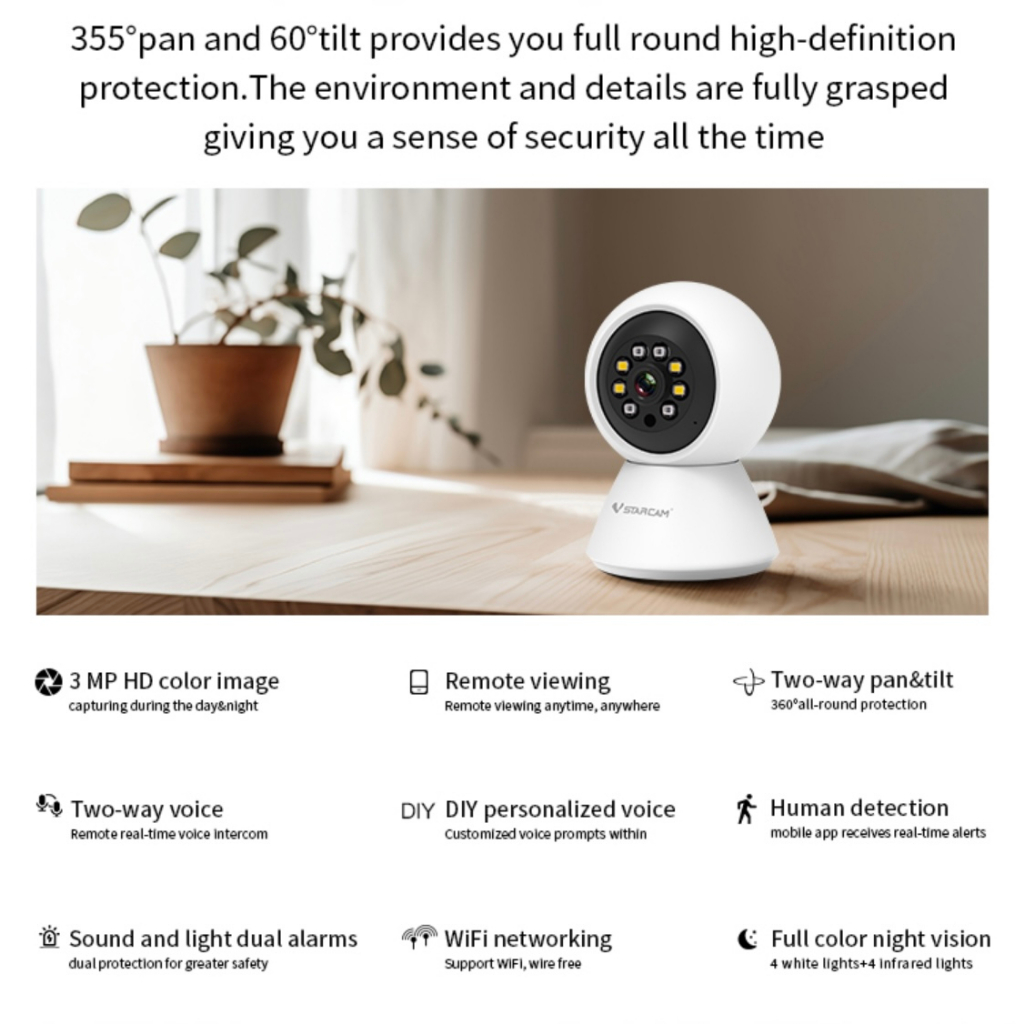 Vstarcam C991 (C994 รองรับ Wi-Fi-5G) ความละเอียด 3-5 รูปที่ 4