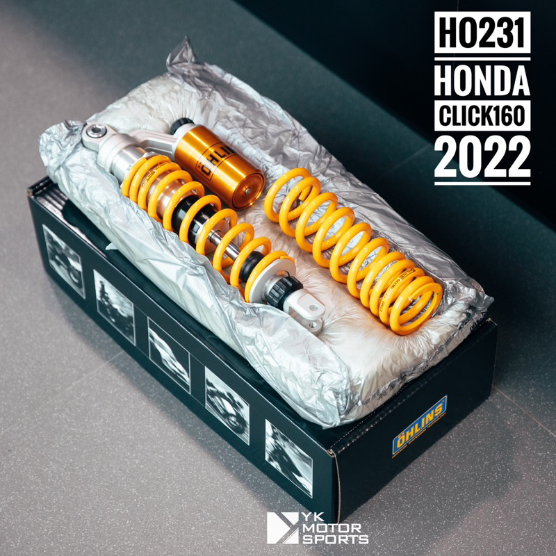 โช๊ค Ohlins รุ่น Honda Click160 2022 (HO231) มาใหม่! ของแท้ รับประกัน2ปี