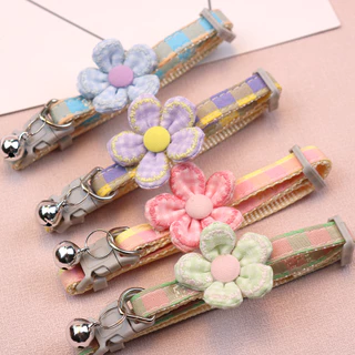 ปลอกคอ ปลอกคอสุนัข ปลอกคอสัตว์เลี้ยง แบบปรับขนาดได้ ดอกไม้ปลอกคอแมว FO