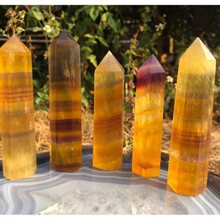 Approx 3.5-4 inches Yellow Fluorite Tower Wholesale Fluorite Rare Beautiful Natural Gemstone Stone Polished Points