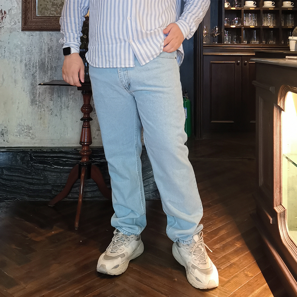Golden Zebra Jeans กางเกงยีนส์คนอ้วน กางเกงไซส์ใหญ่ กางเกงทรงหลวม กางเกงคู่กับแฟน #535