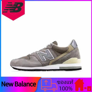 ของแท้ 100% New Balance NB 996 รองเท้าวิ่งระบายอากาศดูดซับแรงกระแทกต่ำด้านบน unisex สีเทา