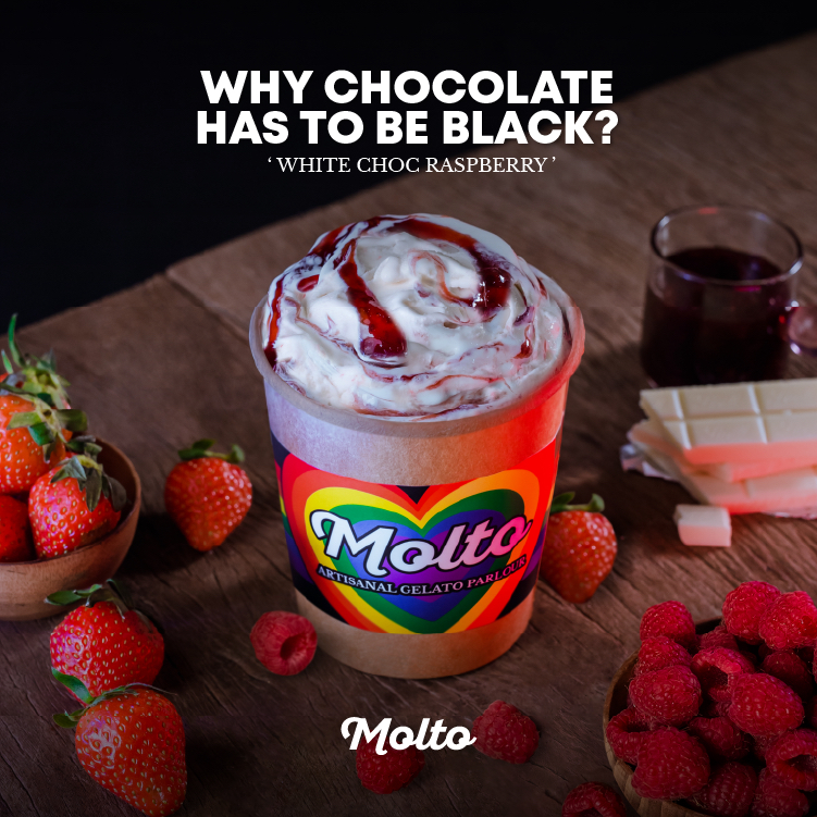 Why does chocolate have to be black? (ทำไมช็อกโกแลตถึงต้องเป็นสีดำเท่านั้น? 1 ถ้วย 16 oz.) - Molto premium Gelato