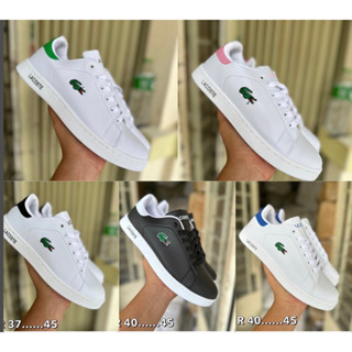 รองเท้าผ้าใบLacoste แบบหนังมี36-45สินค้าพร้อมส่งสินค้าถ่ายจากของจริง