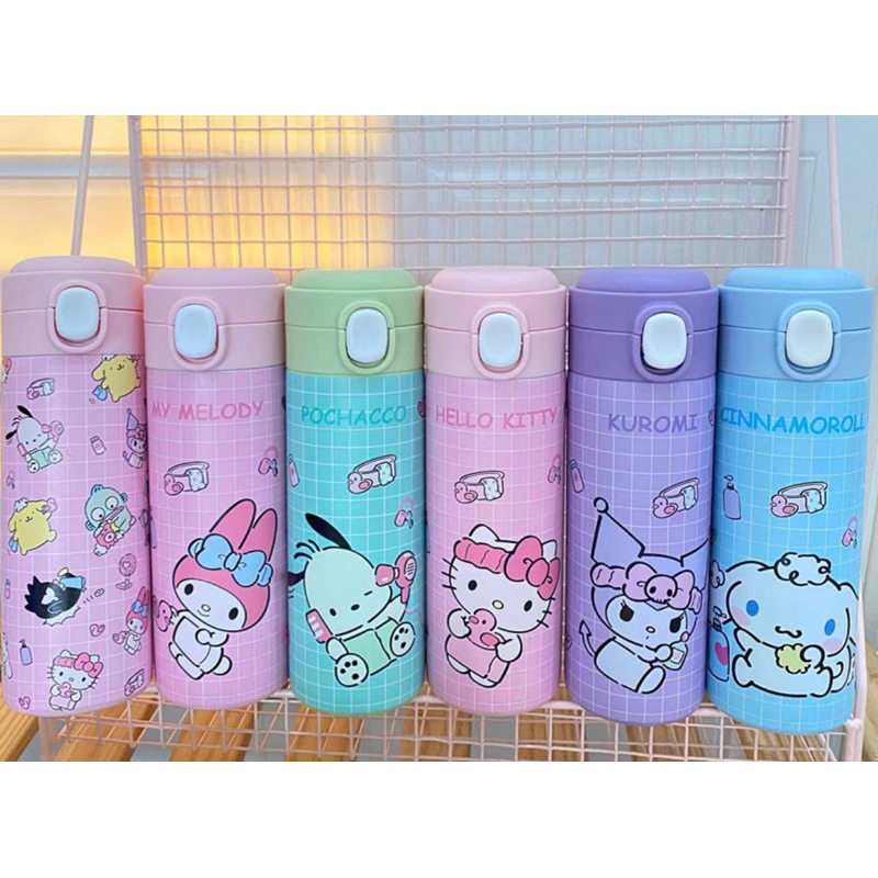 พร้อมส่งในไทย🚛 กระบอกน้ำซานริโอ้ 420ml กระติกน้ำ กระบอกน้ำลายการ์ตูน เก็บอุณหภูมิ sanrio
