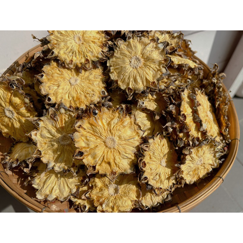 Dried Pineapple สับปะรดสไลด์อบแห้ง  (แบบมีขอบ40ชิ้น)