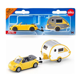 Siku(ซิกุ)Car with Caravan ของสะสมโมเดลรถเหล็กซิกุ รหัสSK1629