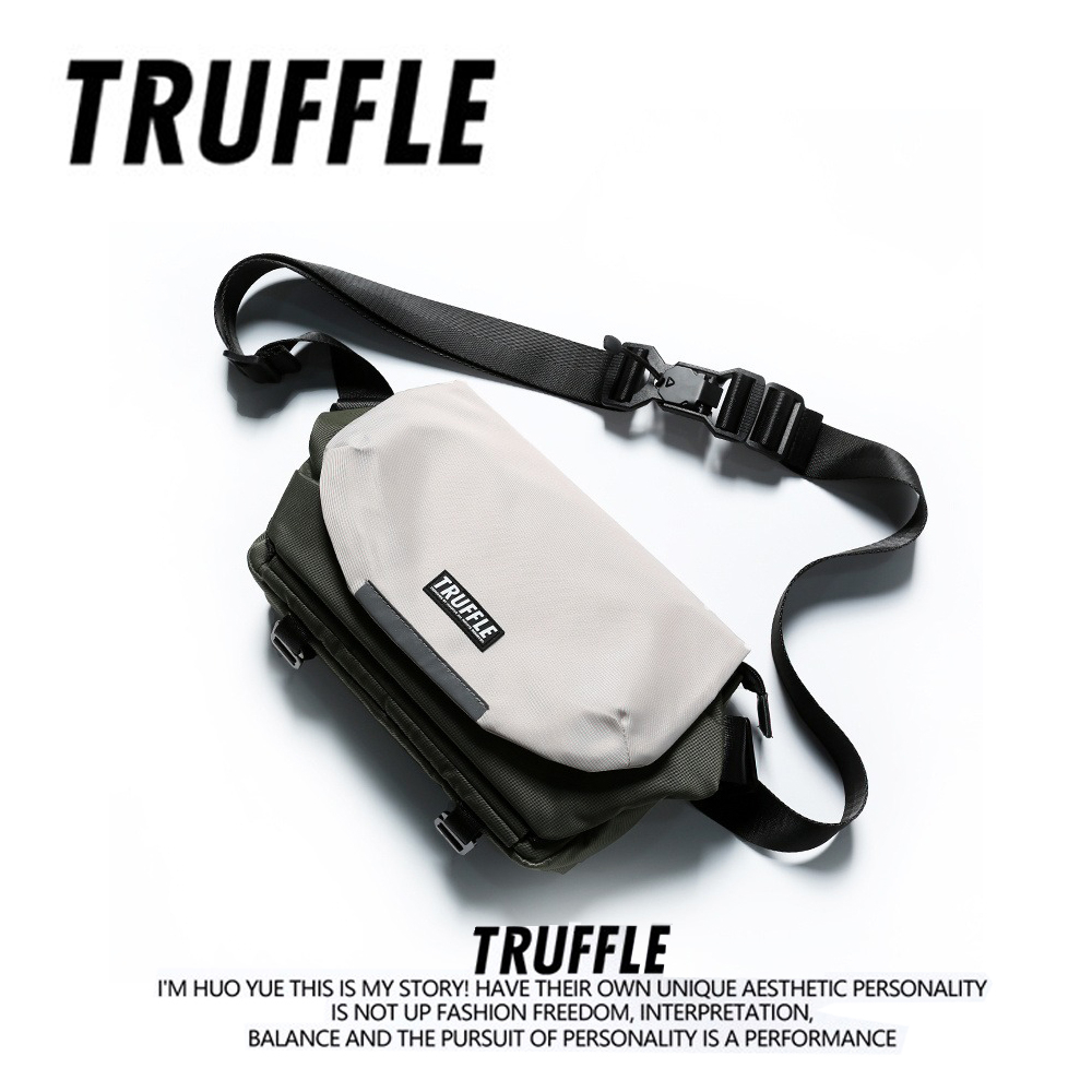 Truffle Shoulder Bag V.1 2023 "White-Olive" กระเป๋าสำหรับ iPad Mini 6, iPad Mini 5,4, Tablet 8" และ Nintendo Switch