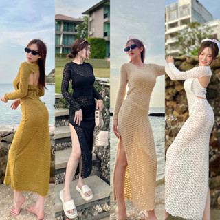 Teera❤️พร้อมส่ง✨เซต3ชิ้น มีบิกีนี’💦เดรสแขนยาวสวมได้ 2 แบบนะคะ ซัมเมอร์นี้ ลุคเก๋เก๋ริมทะเล Goodluck