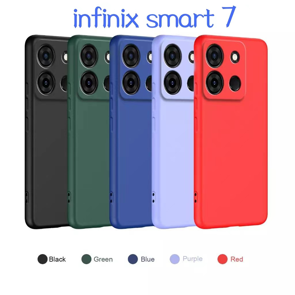 Infinix Hot 40i/Smart 8/smart 7 HD/Tecno Pop 8เคสTPU​นิ่ม​สีพาสเทลแบบคลุมกล้องsmart 7/Tecno Spark Go 2024/spark Go 2023
