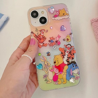 🎁ส่งของขวัญ🎁เคสไอโฟน สำหรับ 11 13 for iPhone Case 14 12 Pro Max น่ารัก ตลก การ์ตูน เพชร กันกระแทก ปกป้อง เคสโทรศัพท์