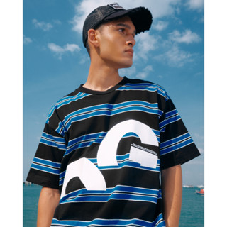 OG WAVE STRIPED T-SHRT (เสื้อยืดคอกลมทรงโอเวอร์ไซส์)