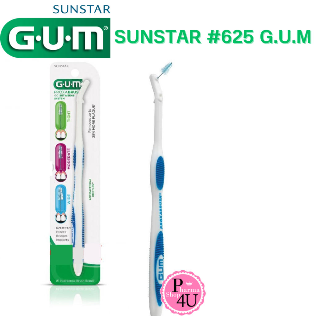 Sunstar Gum แปรงซอกฟัน ด้ามยาว Proxabrush Go-Betweens รุ่น625 Interdental brush long handle #10749