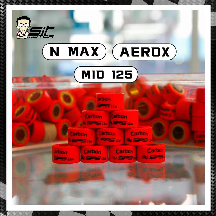เม็ดตุ้ม เม็ดตุ้มถ่วง nmax / aerox / mio125 เม็ดคาร์บอน เม็ดตุ้มถ่วงน้ำหนัก  (ราคาต่อเม็ด)