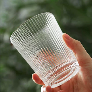 แถบแนวตั้งโปร่งใสแก้วน้ําขอบทองแก้วเบียร์ในครัวเรือน310ml/320ml