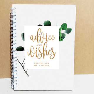 สมุดเซ็นอวยพร advice and wishes ขนาดA4(15z21cm)พร้อมส่ง